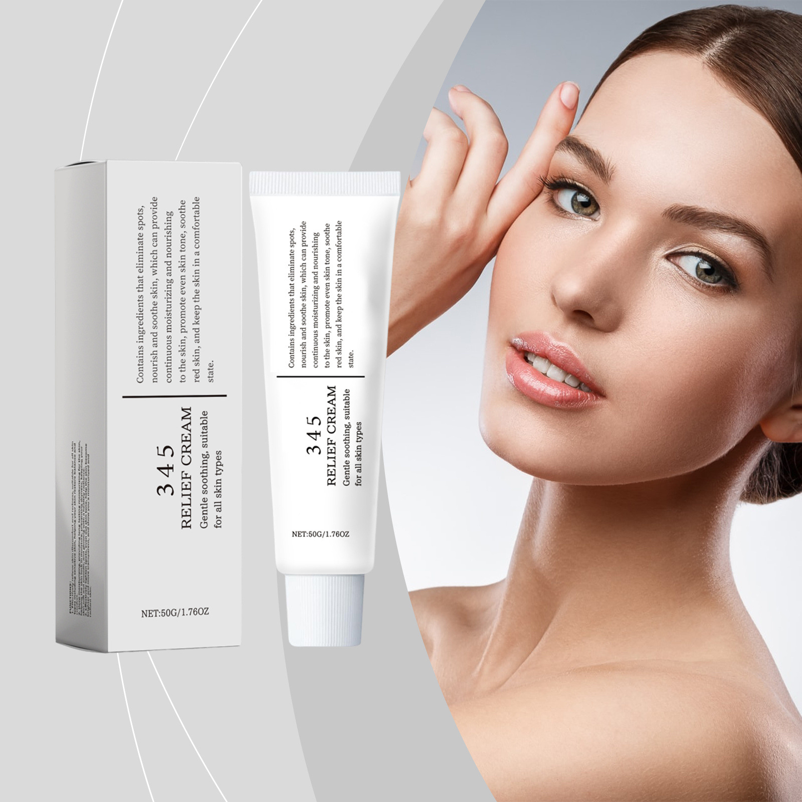 Skincare Glowing - 345 Relief Crème Hydraterende Anti-Suiker Antioxidant