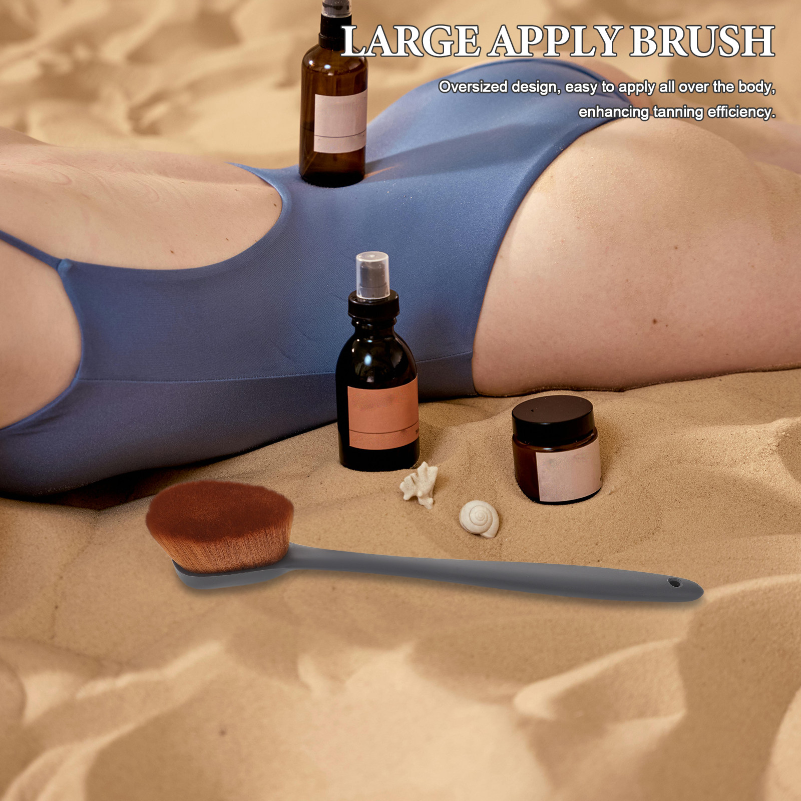 Body Lotion - Extra grote zelfbruinende lichaamsborstel, lotionapplicator voor