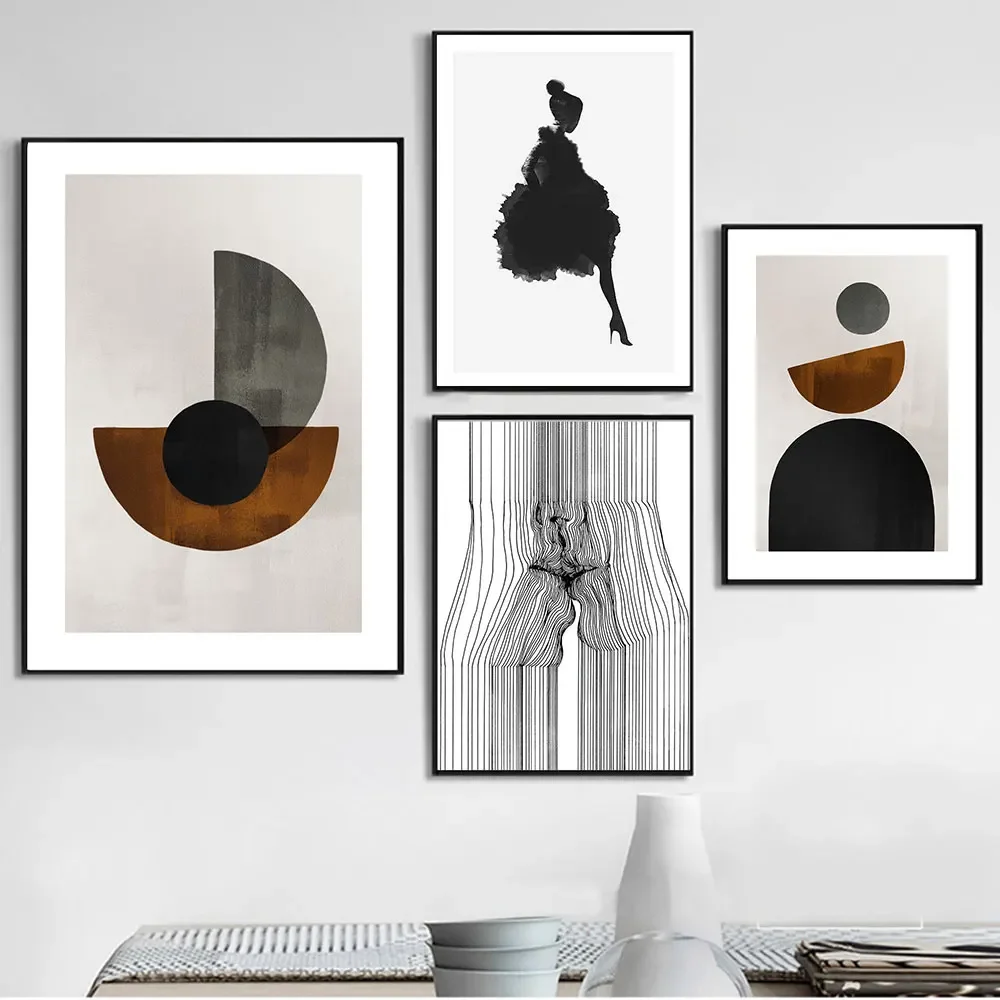 Face Oil - Nordic Minimalistische Muurkunst Abstracte Vrouwelijke Lijntekening