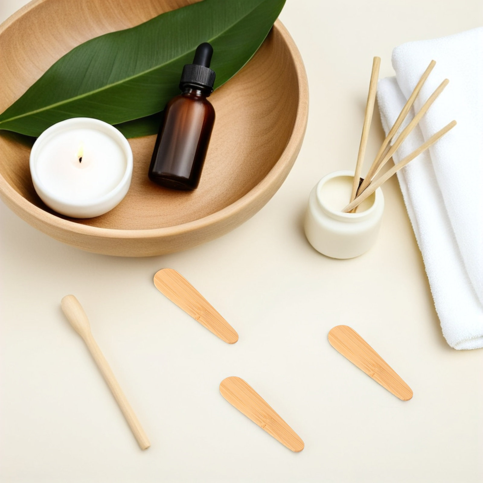 10 stuks bamboe gezichtsspatel - Face Mask Skincare recensie en prijs