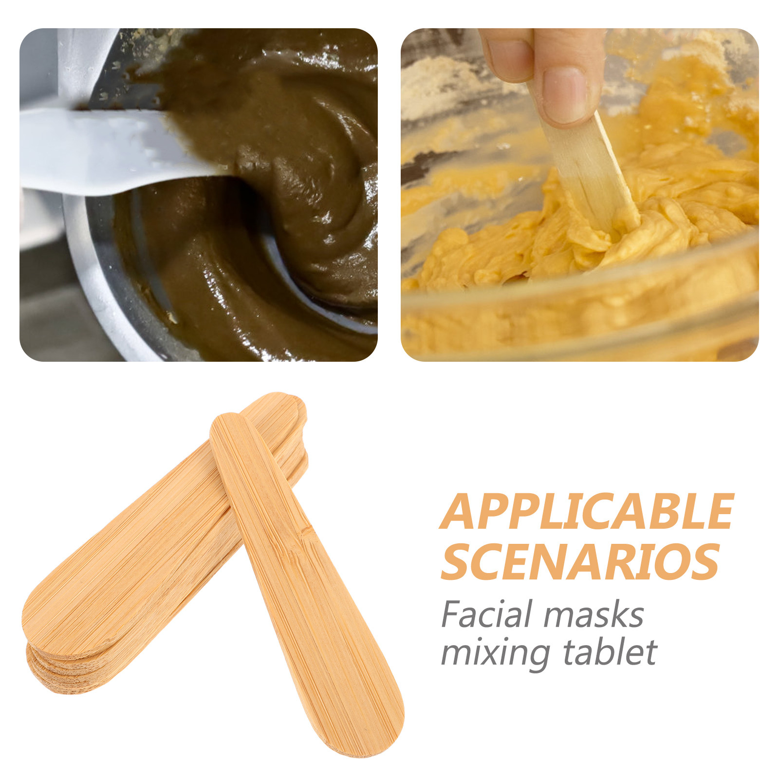 10 stuks bamboe gezichtsspatel - Face Mask Skincare recensie en prijs