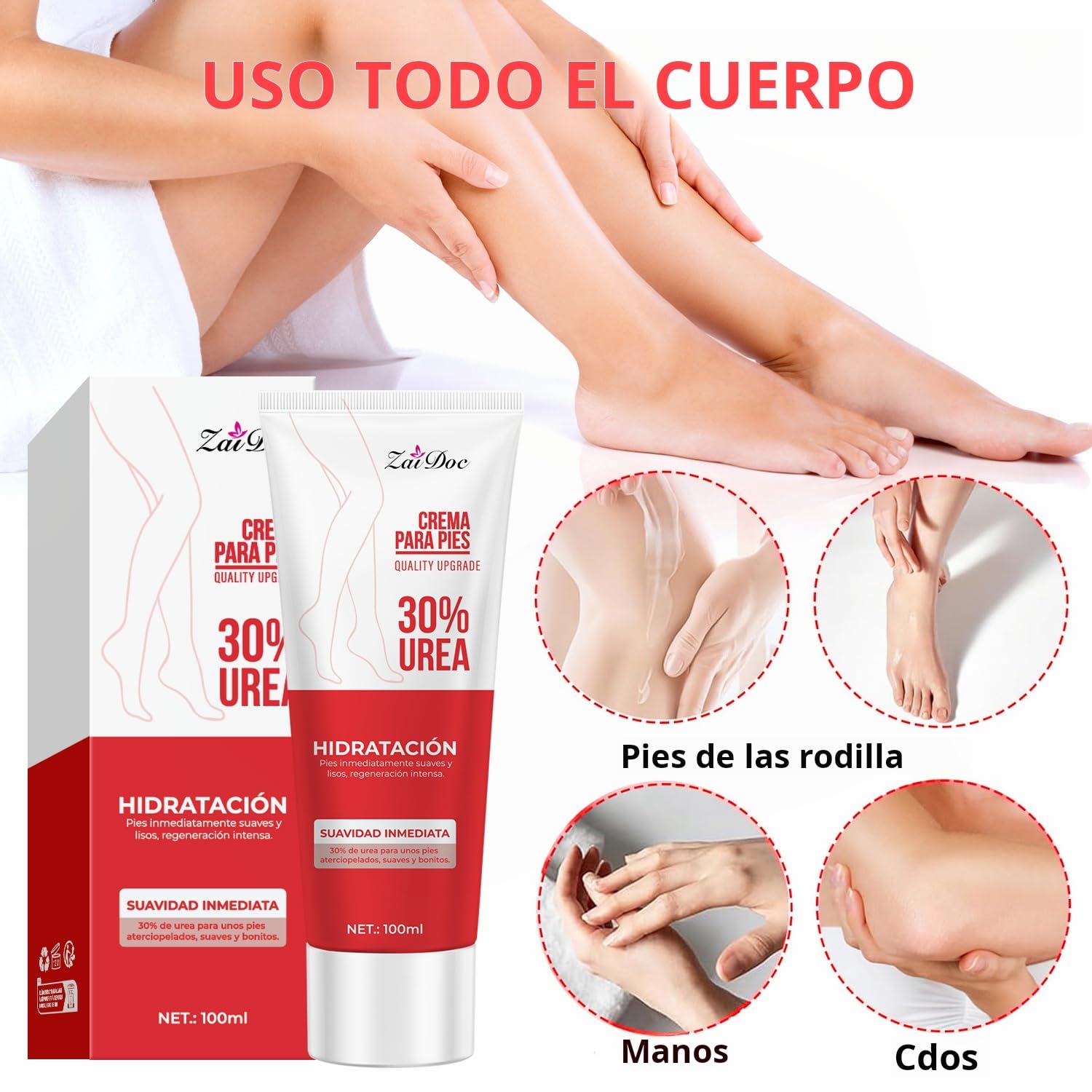 ZaiDoc 2/4 stuks Ureum Voetcrè - Urea Foot Cream recensie en prijs